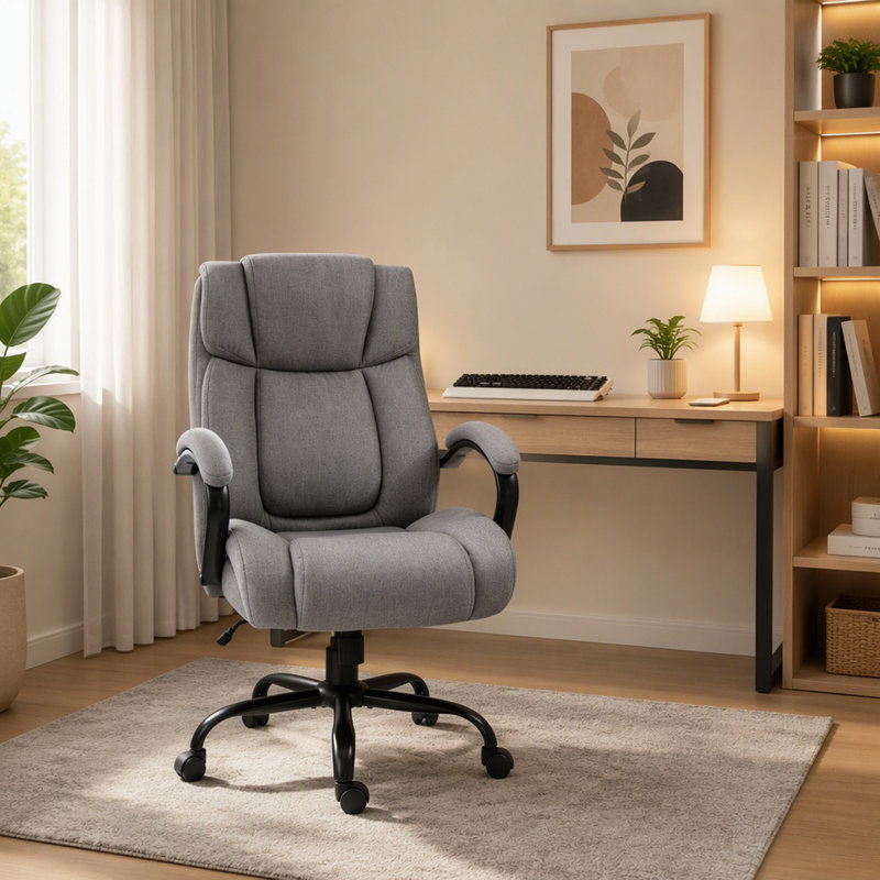 Fauteuil de direction moderne, robuste et pivotant, pour bureau.
