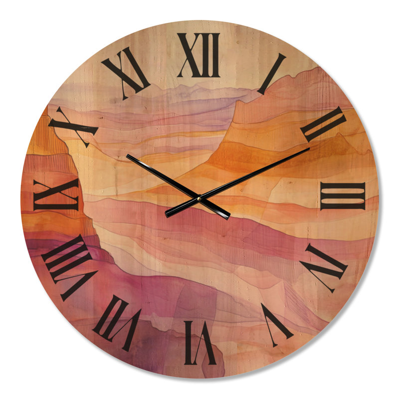 Horloge murale canyon en bois Canyon, Medium