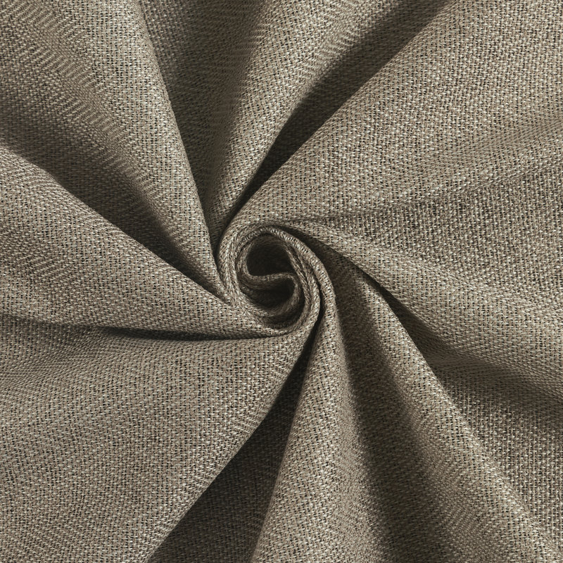 Prescott Herringbone Magnetic Closure 100% Blackout Rod Pocket Curtain Panel, Brown, 74" W x 84" L