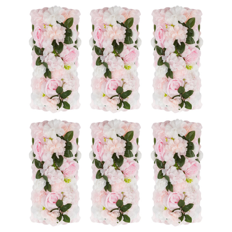 Panneaux muraux à fleurs artificielles, Rose
