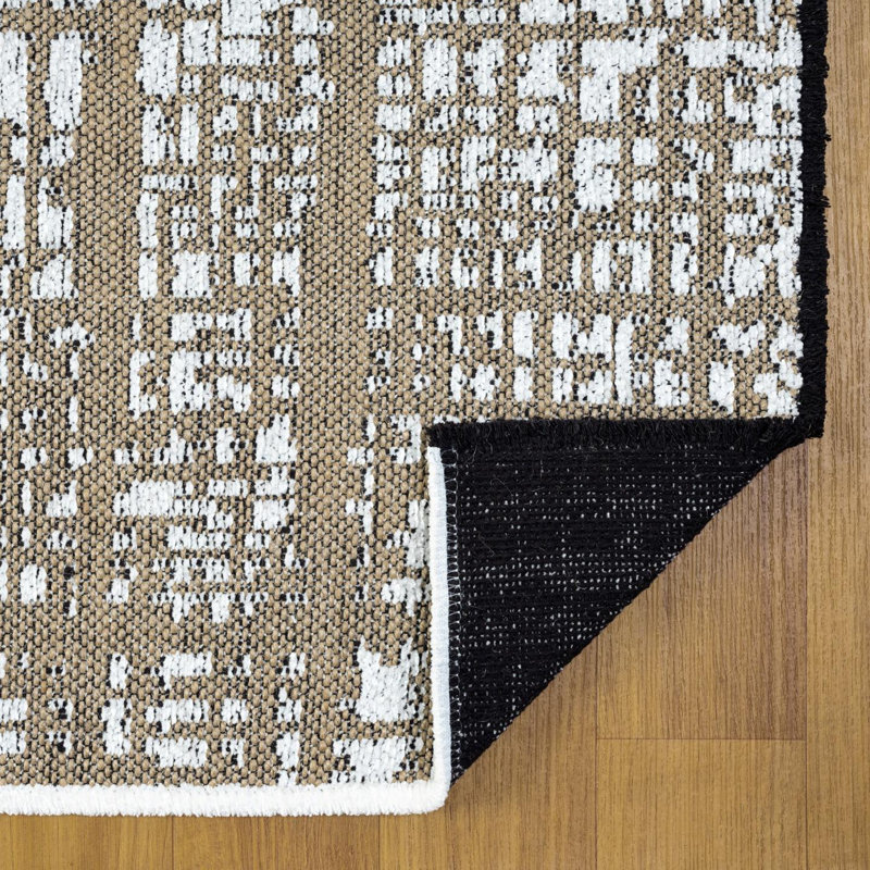 Rustic Textured Area Rug, Rectangle 4'9" x 7'2"