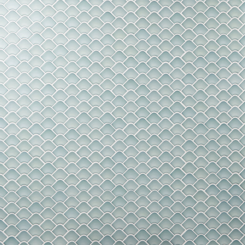 Waterhouse 12.55" W x 13.18" L Glass Mosaic Wall Tile, Blue