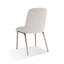 Ensemble de 2 chaises de salle à manger Rise 19 pouces, revêtement Soft Boucle, blanc, bronze