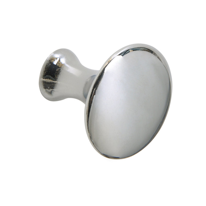 Utopia Alley Charlton - Poignée à tirer avec anneaux d'armoire - Boutons décoratifs pour armoires et tiroirs - Quincaillerie d'armoire rétro avec chrome poli fini à la main - Boutons de tiroir en métal 1 1/5 po (ensemble de 25)