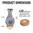 5.1" 3-Color Dimmable Glass Vase Table Lamp (No Flowers Included)
