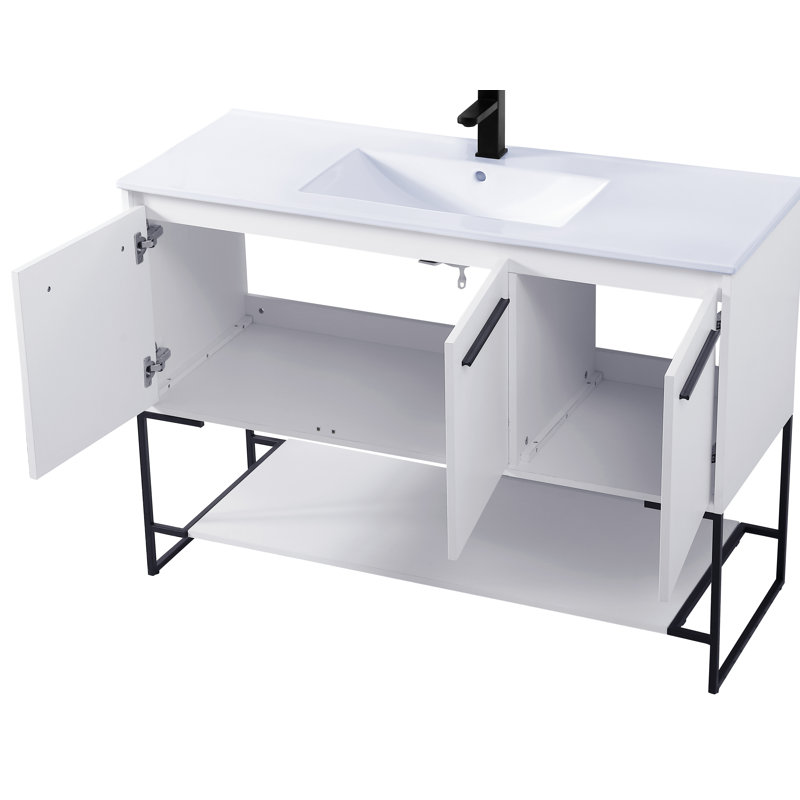 Ensemble de meuble-lavabo simple 48 po Gerard, Blanc