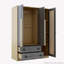 Armoire-penderie 3 portes en bois avec 2 tiroirs-107091804