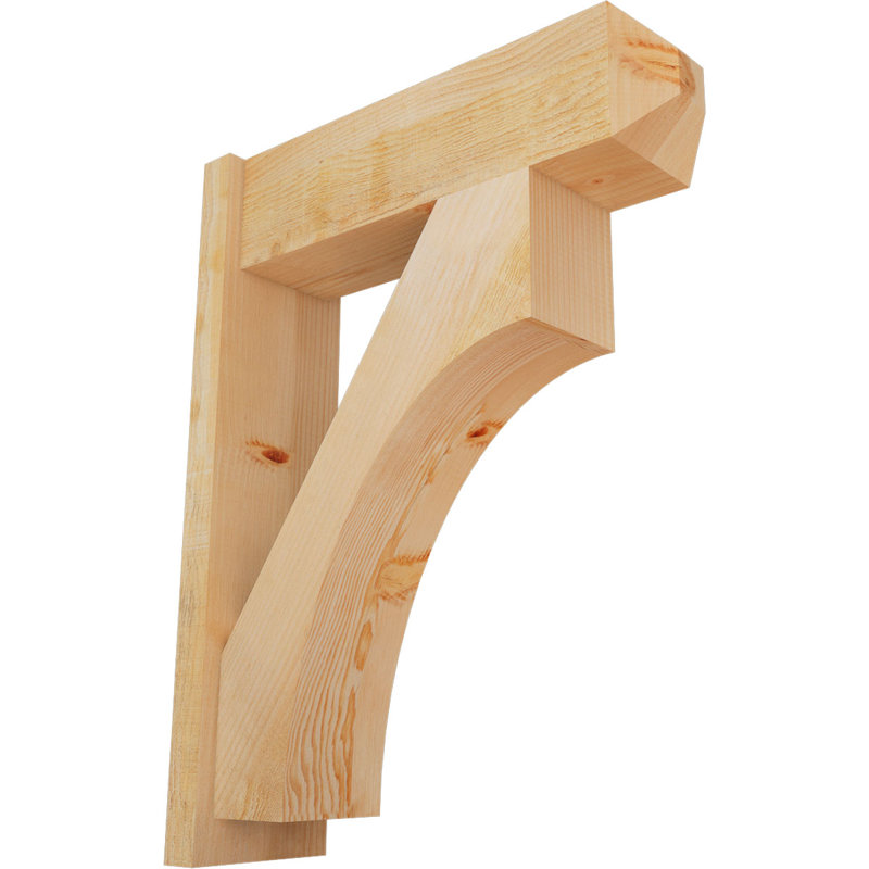 Persienne en bois rustique Westlake Craftsman, P 26 po x H 34 po, Sapin Douglas de 8 po (sciage brut)