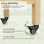 Lit de jardin surélevé en bois 2 pièces avec pieds, roues verrouillables, doublure pour herbe végétale-401779363