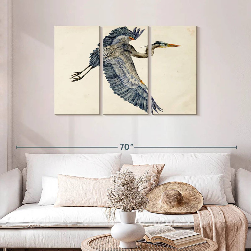 Brampt Blue Heron Rendering IV, 28" H x 45" W