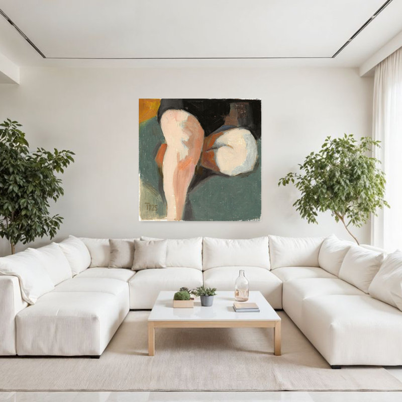 Art contemporain, art contemporain abstrait, H 48 po x l 48 po