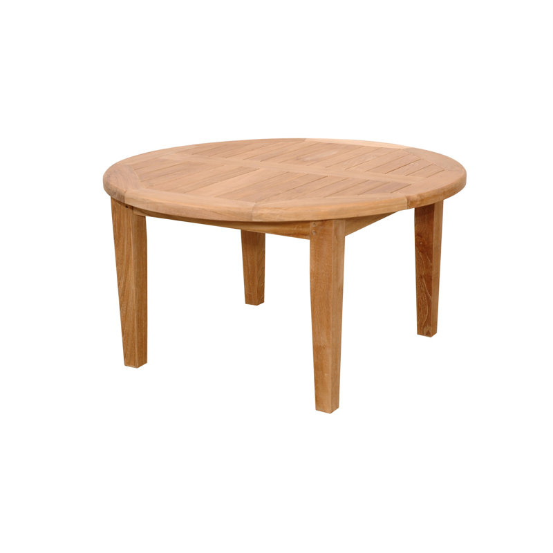 Brianna Outdoor Round Teak Coffee Table