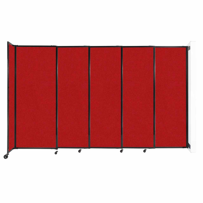Cloison coulissante 5 pi, H 82 po x l 135 po x P 1 po, Rouge