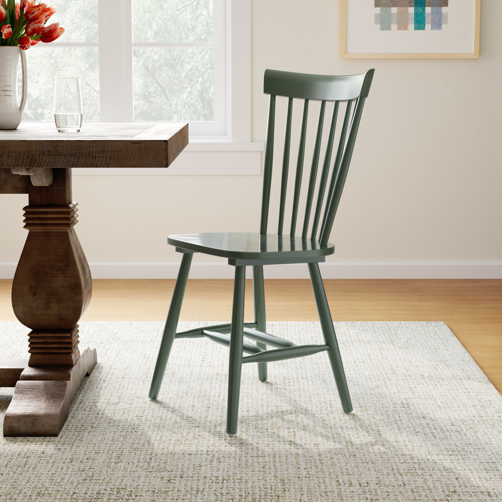 Matanna Oak Dining Chair, Dusty Green