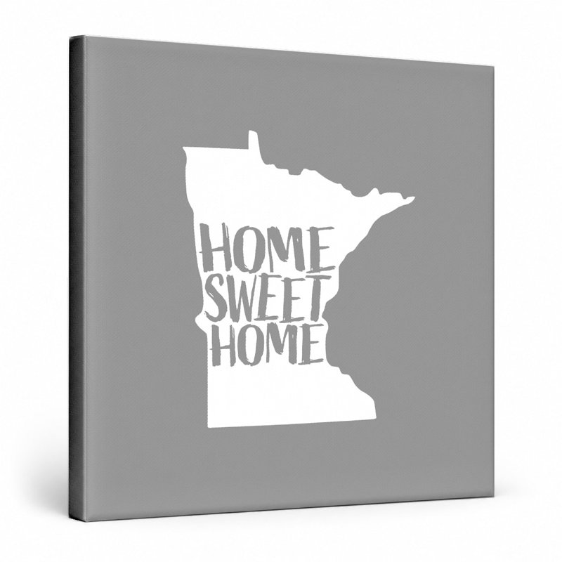 Home Sweet Minneapolis - Minnesota State Silhouette - art mural sur toile