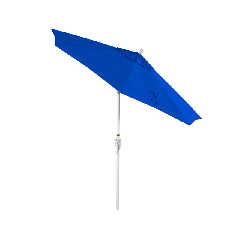 Parasol de marché 7,5', Blanc, Toile Sunbrella® bleu pacifique, Sunbrella®