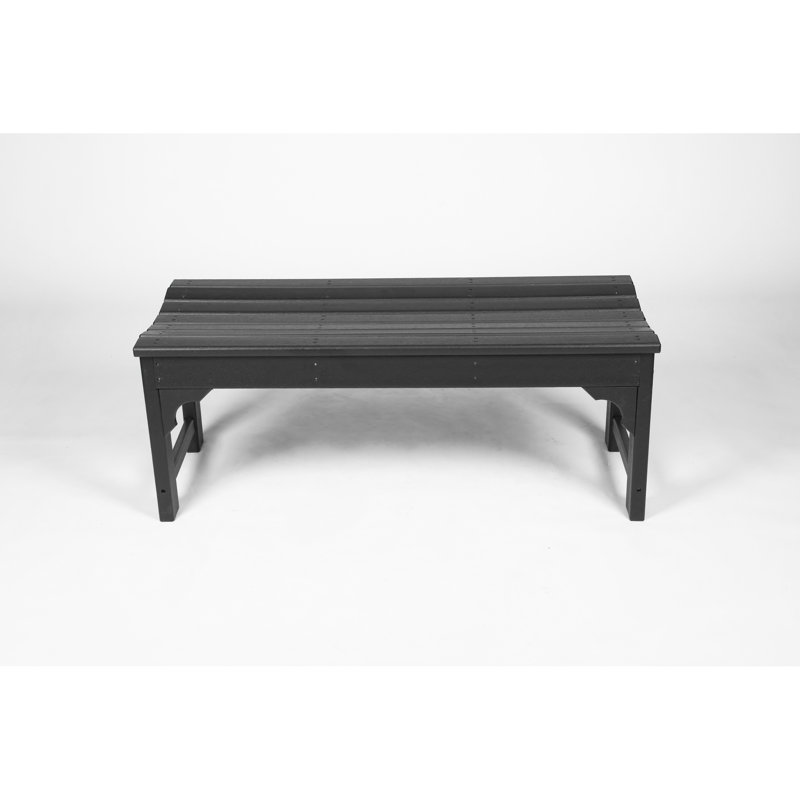 Banc en noir résistant aux intempéries, capacité de 500 lb, pour l'extérieur, Black