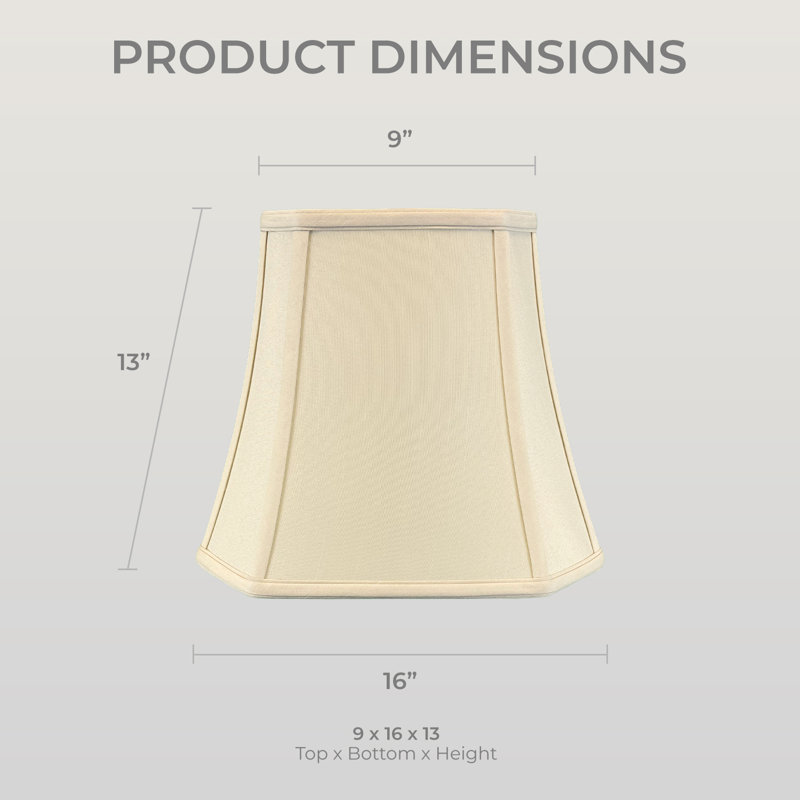 Royal Designs, Inc. BSO-705-16BG, abat-jour de base en forme de cloche d'angle, 9 x 16 x 13, beige, Beige