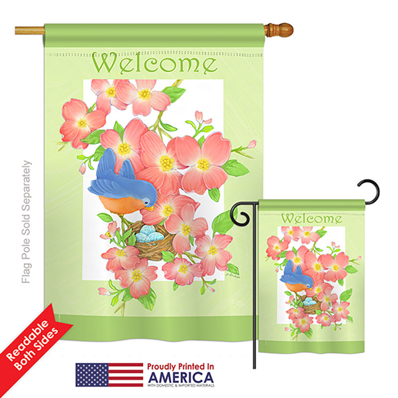 Double Sided 40'' H x 28'' W Polyester Garden Flag