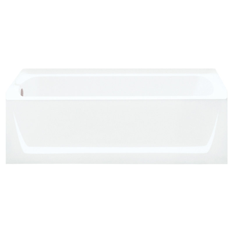 60" W x 74" H Frameless Rectangle Sliding Tub & Shower Kit with Towel Bar and Base Included, Silver, Left