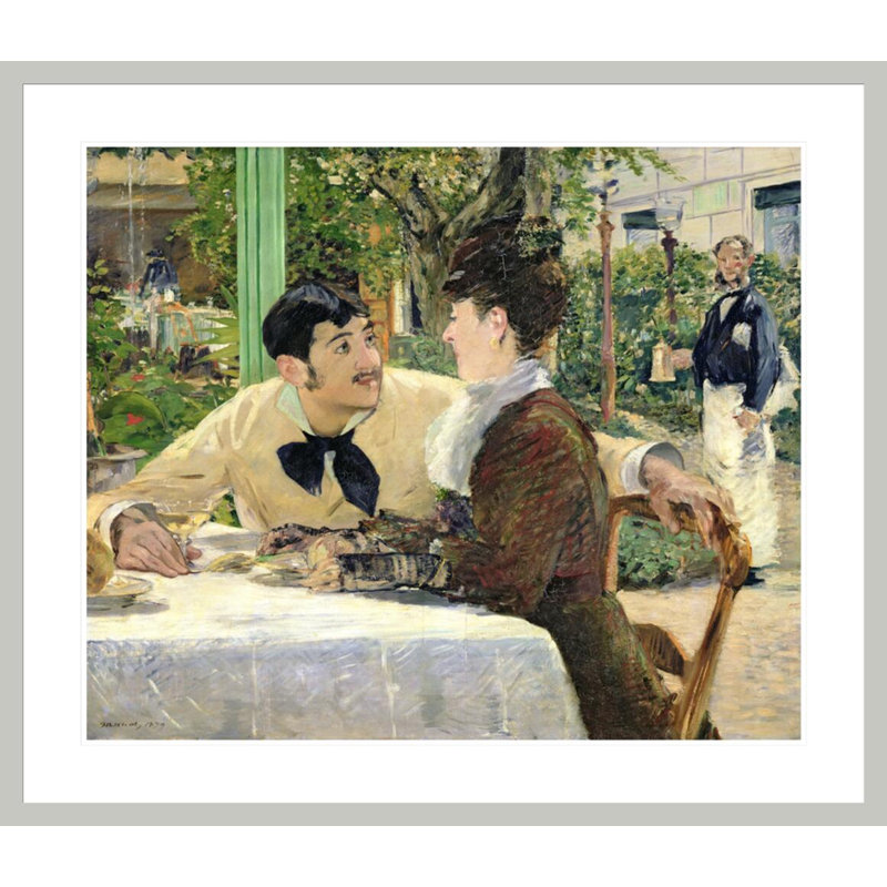 «The Garden of Pere Lathuille» par estampe numérique encadrée, 33,5 po H x 38,84 po L