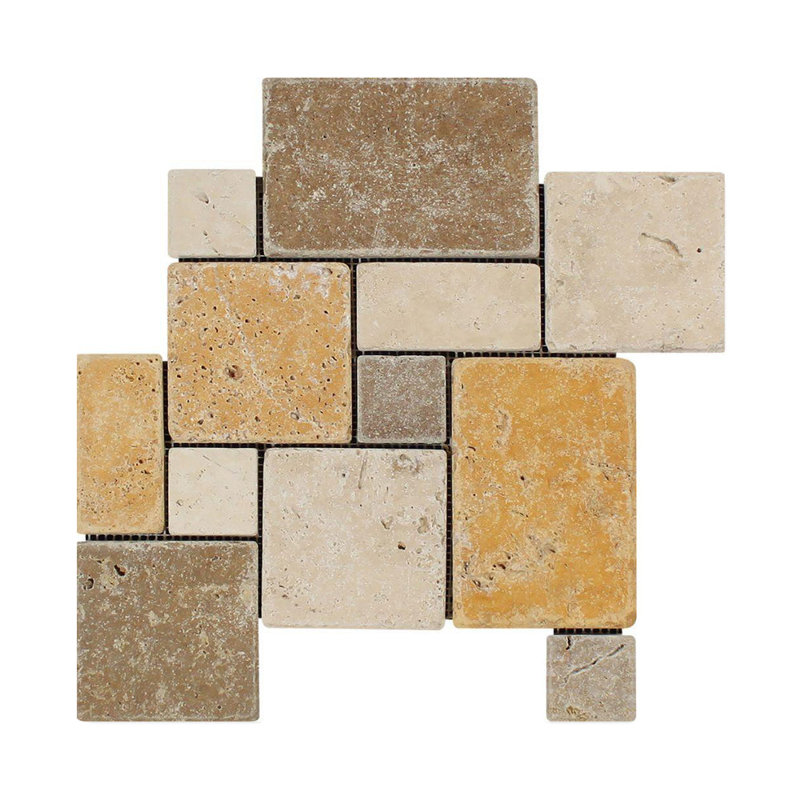 Carrelage mosaïque en travertin Versailles