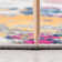 Tapis abstrait rose / bleu / orange Altero
