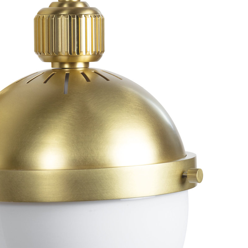 Otis Pendant Large (Natural Brass), 12.5" H x 8.5" W x 8.5" D