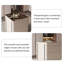 Commode 31,5 po beige à double face pour étalage de bijoux
