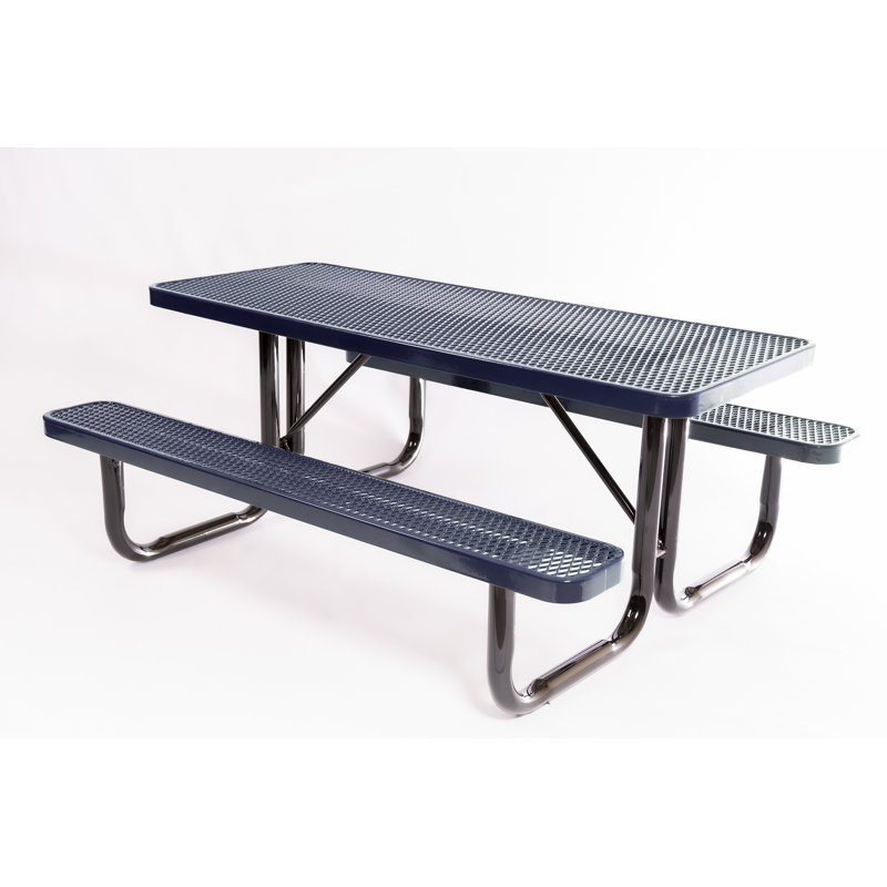 Table de pique-nique 6 pi, Bleu foncé