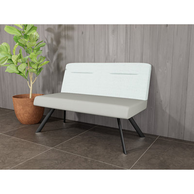 Willow Lounge Reception Armless Loveseat Steel Legs