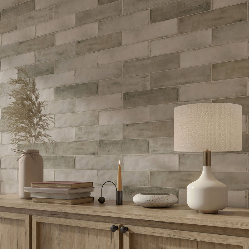 Relic 3in.x12in. Ceramic Subway Wall Tile, Smoky Taupe Matte