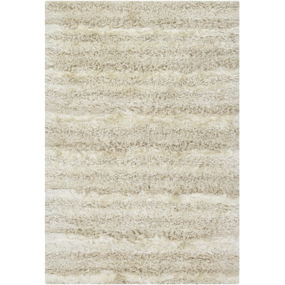 Hand Loomed Modern Area Rug in Cream/Beige