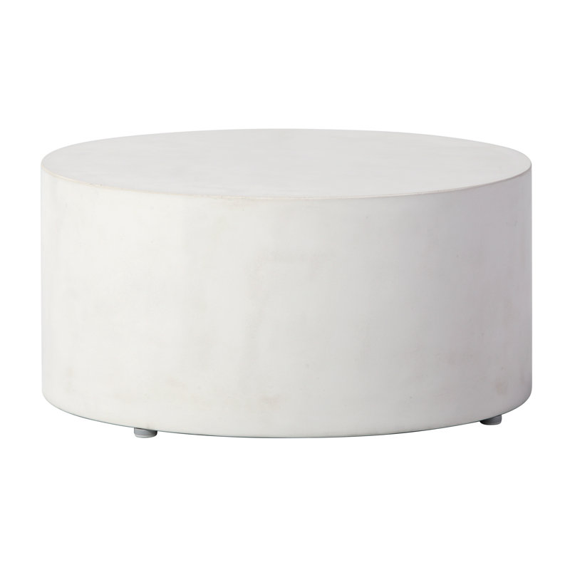 Serendipity Outdoor Round Side Table, Ivory White