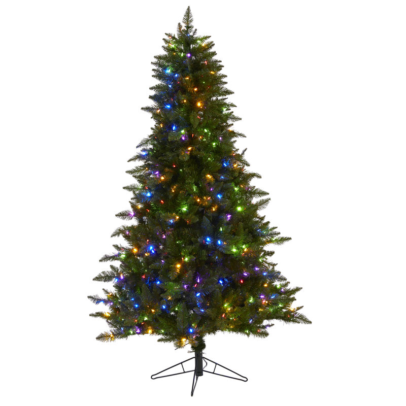 Lighted Artificial Christmas Tree, 6.5' H