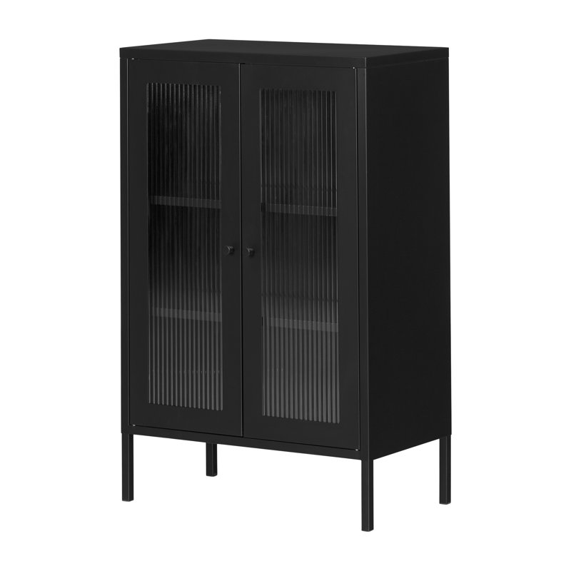 Eddison Metal Accent Cabinet, Black