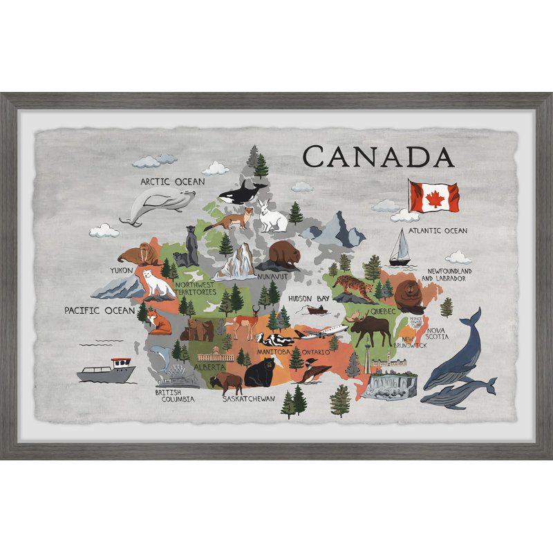 Sanchez - Picture Graphic Art, 20cm H x 30cm W, Orange, Grey