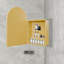 Pharmacie d'angle en métal 18,1 "x 23,6" avec miroir arqué-2035157276-2035157279