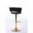 Adjustable  Swivel Fabric Upholstered Chrome Bar Stools Set with Back and Footrest-1554463644