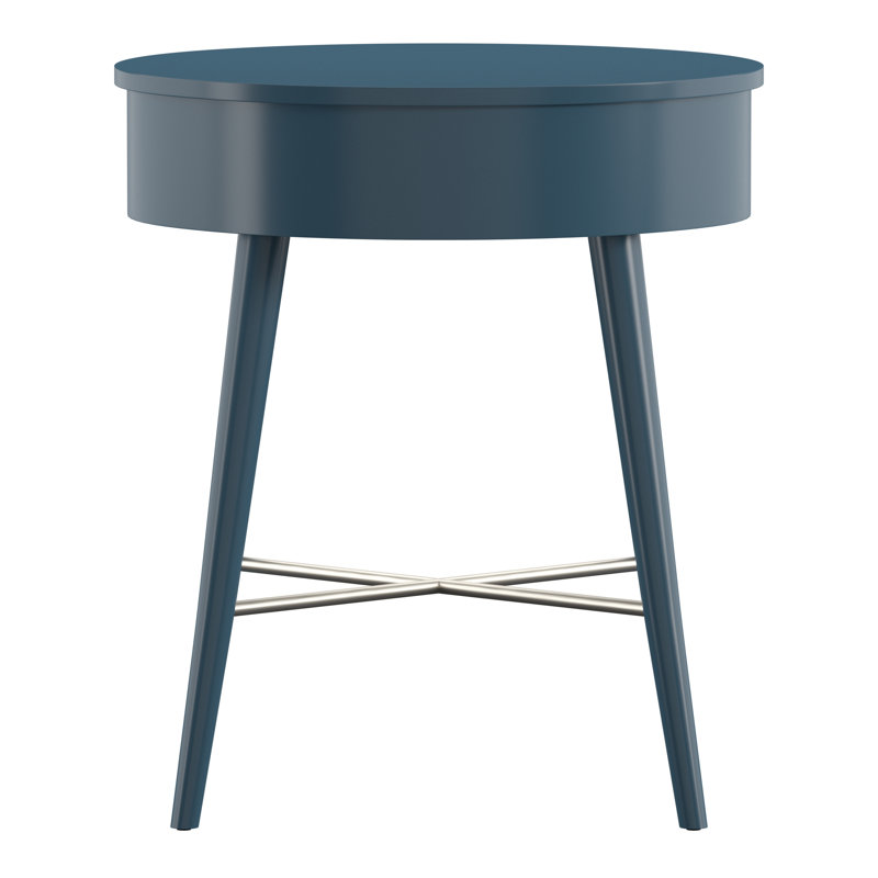 Lugenia End Table with Storage, Blue