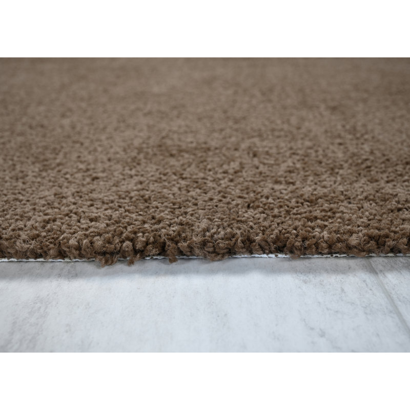 Monarrez Nylon Bath Rug with Non-Slip Backing, Single- 72" L x 48" W, Cinnamon
