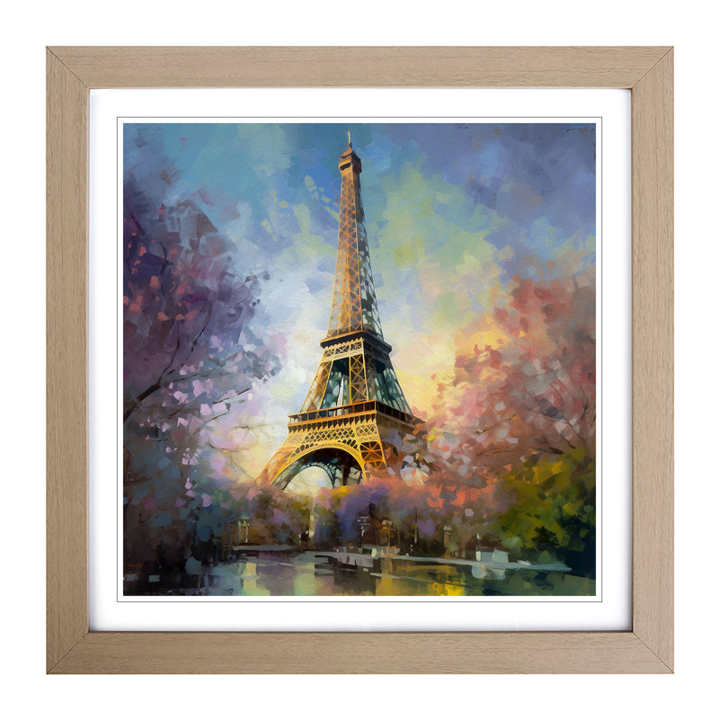 Single Picture Frame Print on Wood, Oak