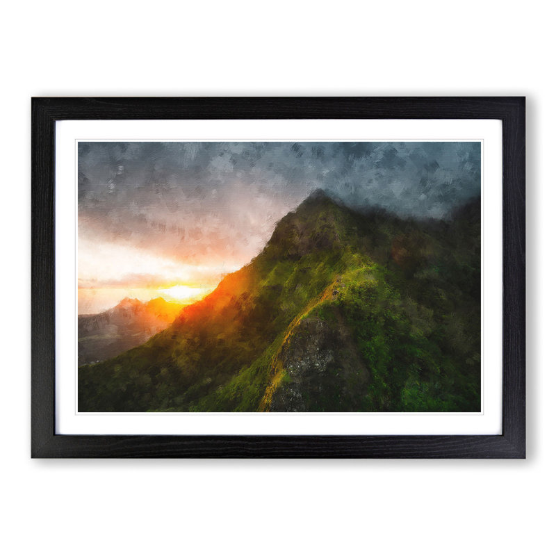 First Light in Hawaii - Framed Print, Black Framed, 36cm H x 48cm W x 2cm D