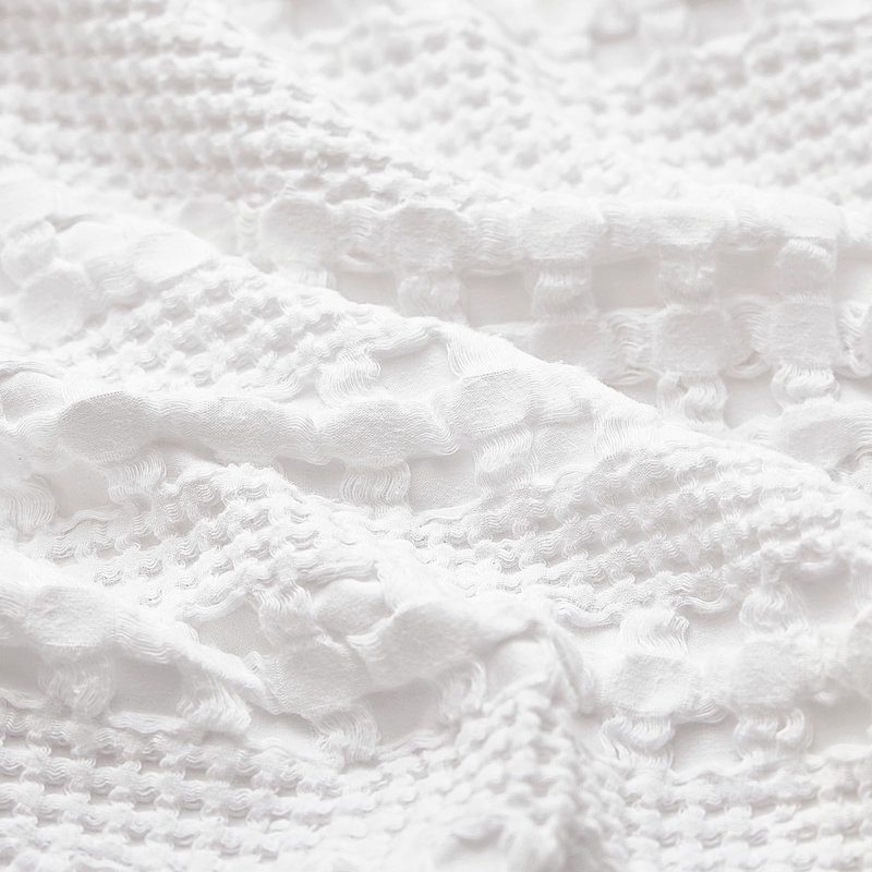 PHF 100% Cotton Waffle Body Pillowcase with Zipper, 1 Pack 20" x 54" Soft Skin-Friendly Pillow Sham, No Filling, White