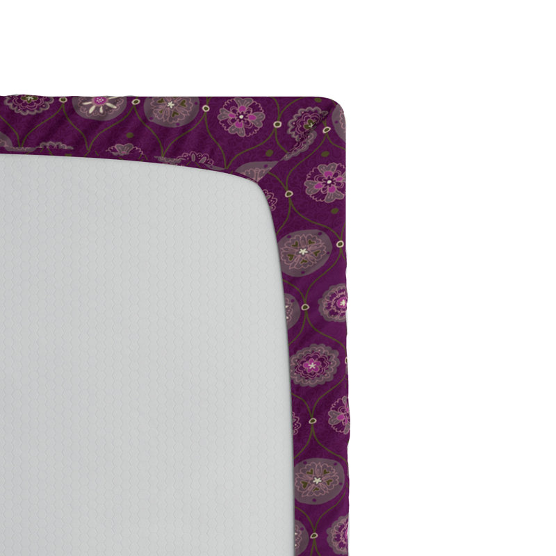 Oriental Microfiber Polka Dots Fitted Sheet, Full/Double Fitted Sheet