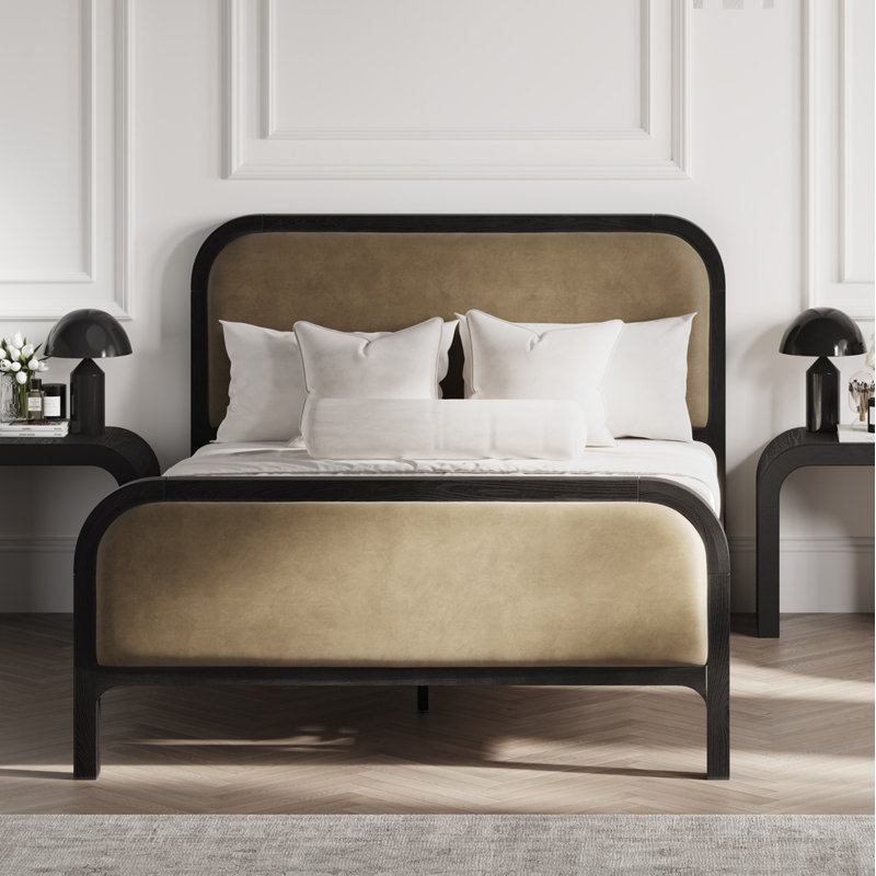 INES UPHOLSTERED BED, Double (135 x 190 cm)