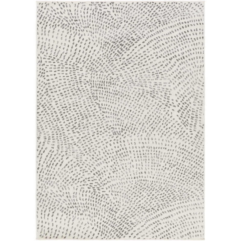 Tapis gris / blanc Brooklet, Rectangle 6 pi 7 po x 9 pi