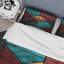 Carreaux de chevron bleu et rouge Elegance I - Ensemble de housse de couette à carreaux abstraits-101242175