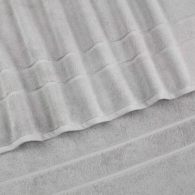 Clean Design Home 100% Cotton Anti-Allergen Bath Towel Set, Gray