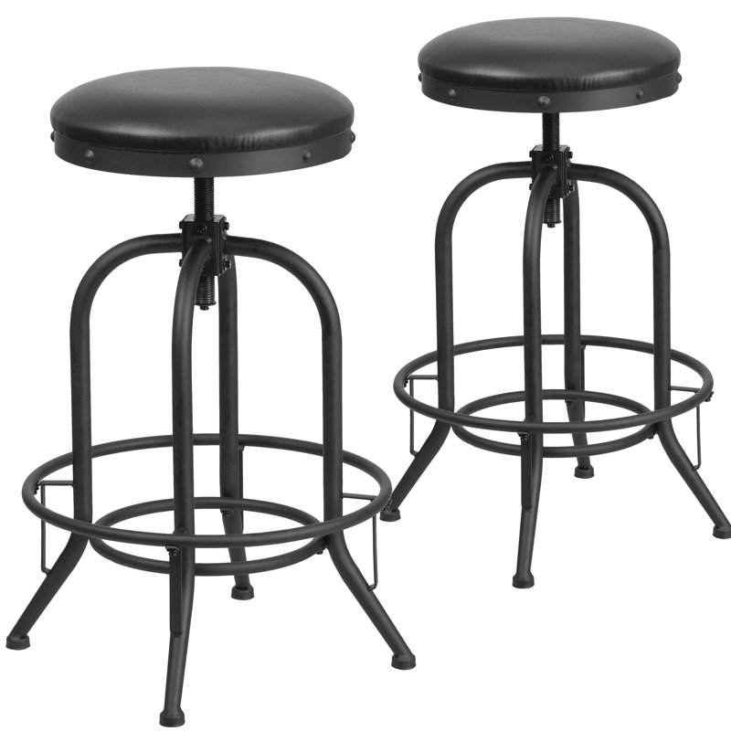 30'' Barstool with Swivel Lift LeatherSoft Seat